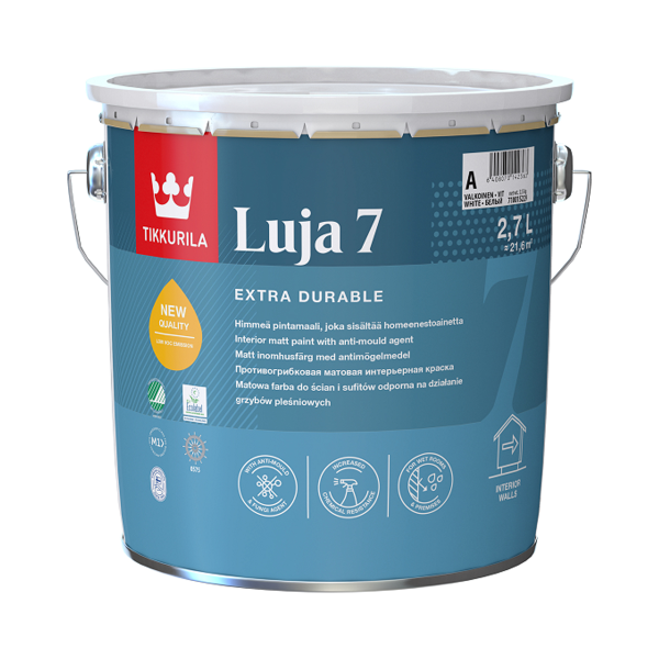 Краска экстра-стойкая LUJA 7 A мат 2,7л