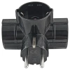 Тройник электрический VT/TRIPLO/16A/BLACK/TRIPPLE SOCKET