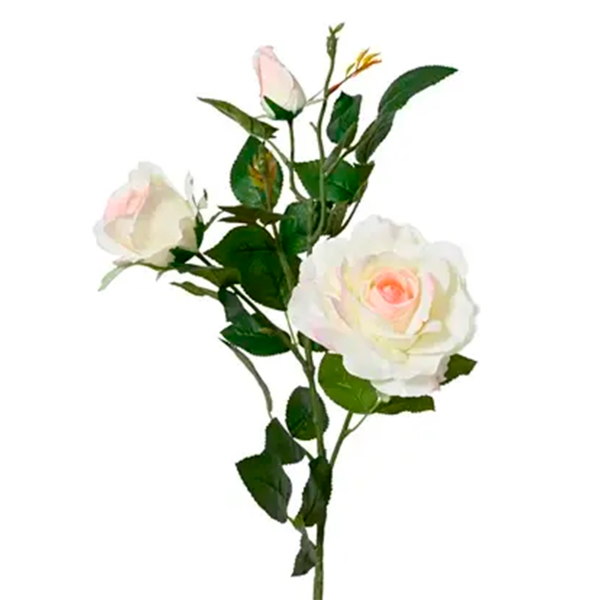 Растение искуственное Роза на стебле Н77 см кремовый 860371 Kmg