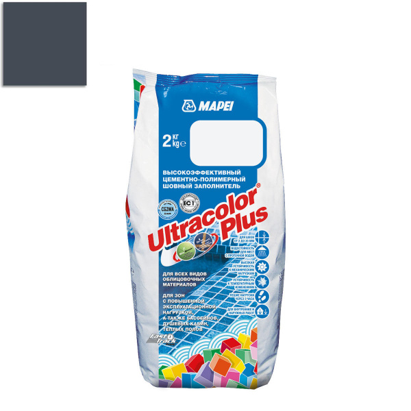 Затирка для швов MAPEI Ultracolor Plus № 61/2кг (Гранатовый)