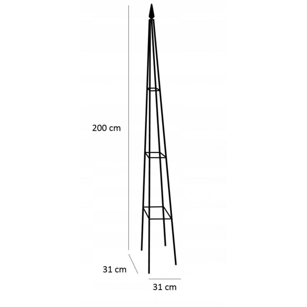 Поддержка садовая Пирамида GardenLine 31*31*200 см.