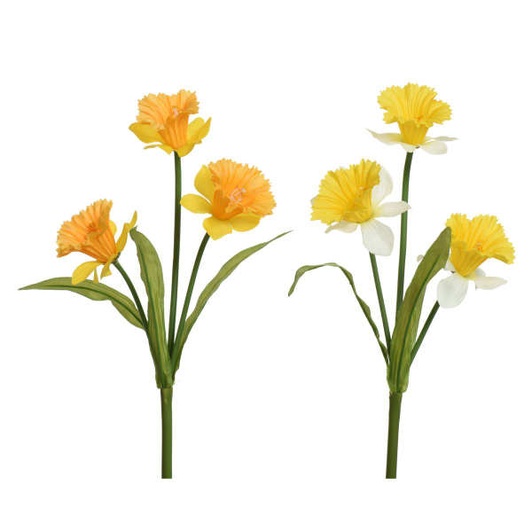 Ветка искусственная Нарцис 60 см 2 цвета в ассортименте 800362 Kmg