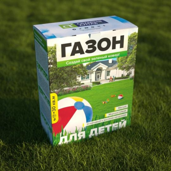 Семена Газонная травосмесь Для Детей/Сем Алт/ 900 гр. коробка