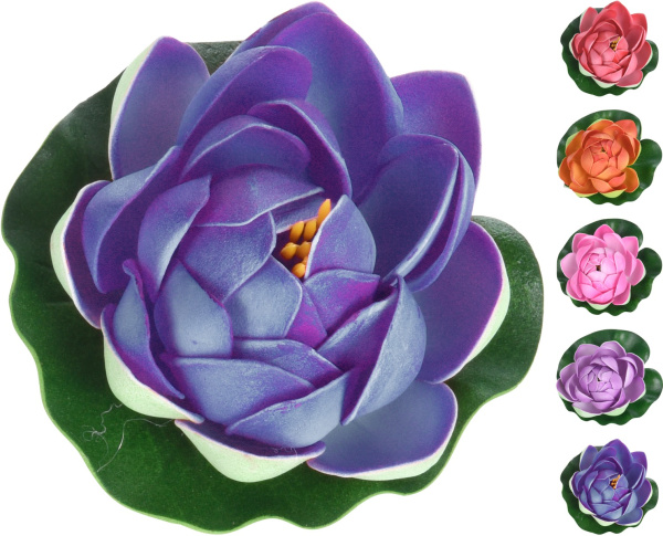 Растение искусственное Лилия водяная 10 см К