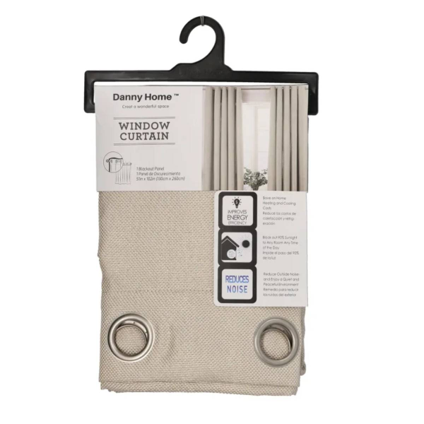 Штора портьерная блэкаут DH 260х132см слоновая кость L01-04