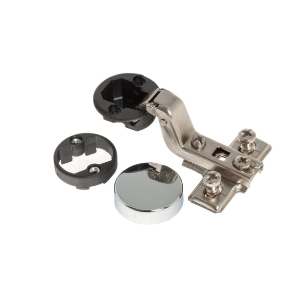 Петля меб. SLIDE-ON mini д/стек внутр.95*с отв.пл (белый цинк 2 шт)