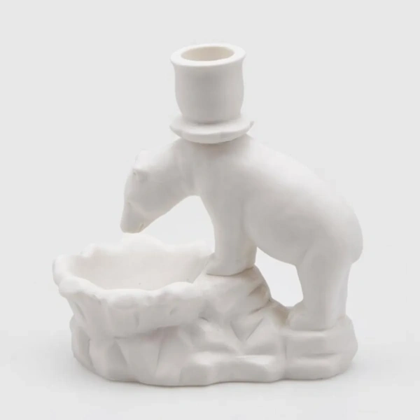 Подсвечник EDG Медведь новогодний 16х15х9 см а 1 свечу 018918.120