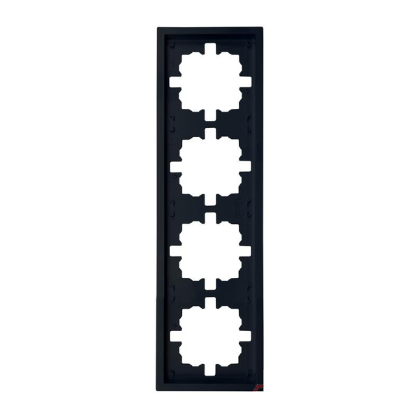 Рамка ZIMA 704 4200 149 4-ая горизонтальная черная матовая