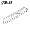 Шинопровод Gauss накладной 2м белый TR102