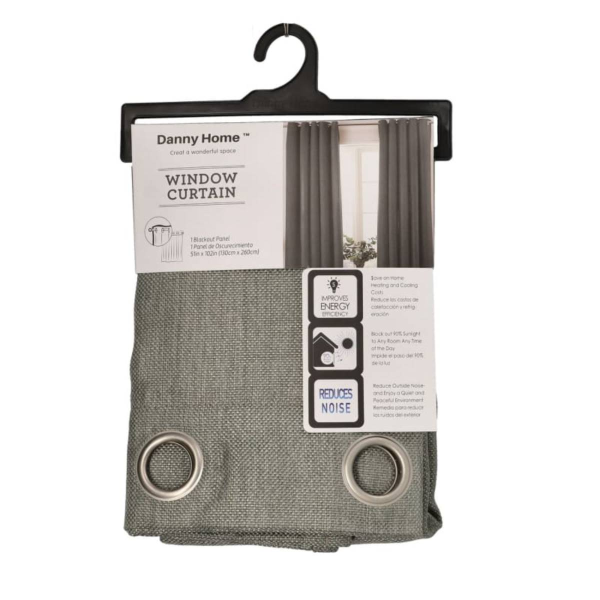 Штора портьерная блэкаут DH 260х132см серая CL01-01