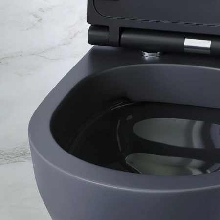Унитаз подвесной AM.PM C701700MBSC Spirit V2.0  FlashClean с сиденьем микролифт, черн мат,