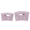 Набор корзинок Альт-Пласт Ромбики с крышками 2шт пепел розы АП 418