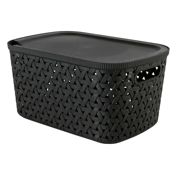 Корзинка с крышкой 5Five Tressy 6,7л 30х20х15,3см черный 209334A Корзинка с крышкой 5Five Tressy 6,7л 30х20х15,3см черный 209334A