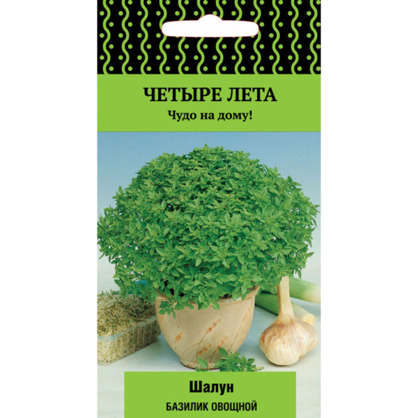 Семена Зелень Базилик овощной Шалун(сер.Четыре лета) (А) (ЦВ) 0,1 гр,