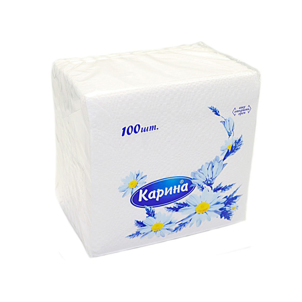 Салфетки Карина 100л белые