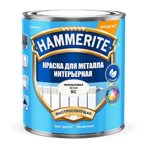 Краска HAMMER д/мет интерьерная BC 0,5л