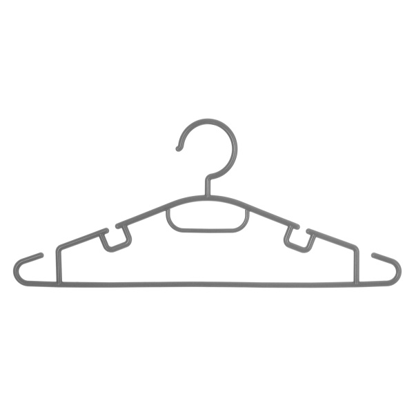 Набор вешалок 5Five 10 шт пластиковые серые 151546A