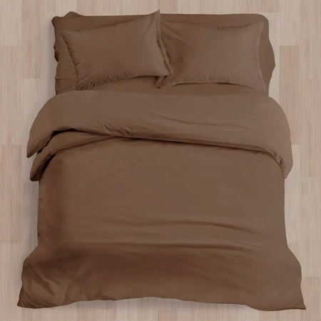 Комплект постельного белья Василиса 2,0 сп Перкаль гл/кр 70х70х2 шт Мокко