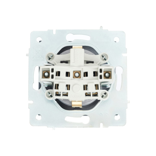 Розетка VESNA 742 3488 122В с/з бакалит графит (механизм)