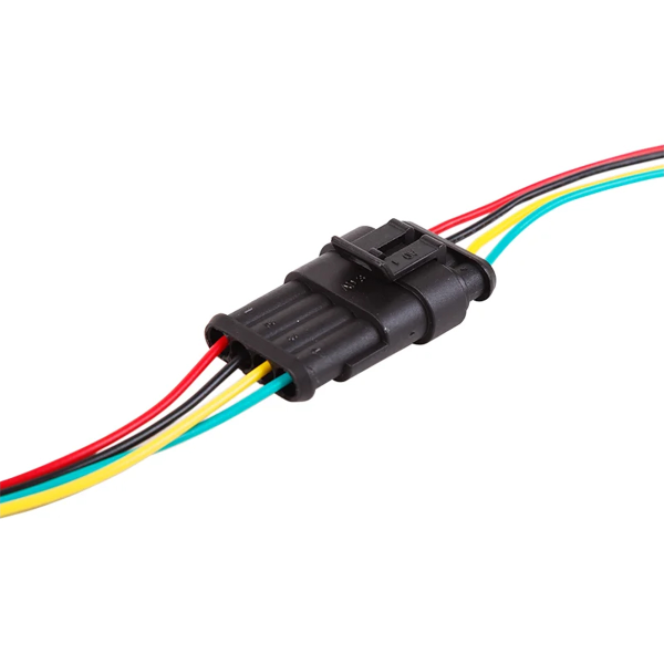 Разъем автомобильный, гнездо с проводом 20 см (4-контактный), REXANT 16-0314-9 DJ7041-1.5-21