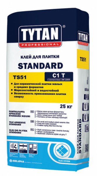 Tytan клей плиточный STANDARD (25кг) Tytan клей плиточный STANDARD (25кг)