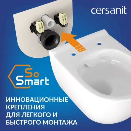 Комплект Cersanit CITY SMART CO DPL EO slim инсталляция LINK PRO кнопка TWINS пластик хром глянцевый