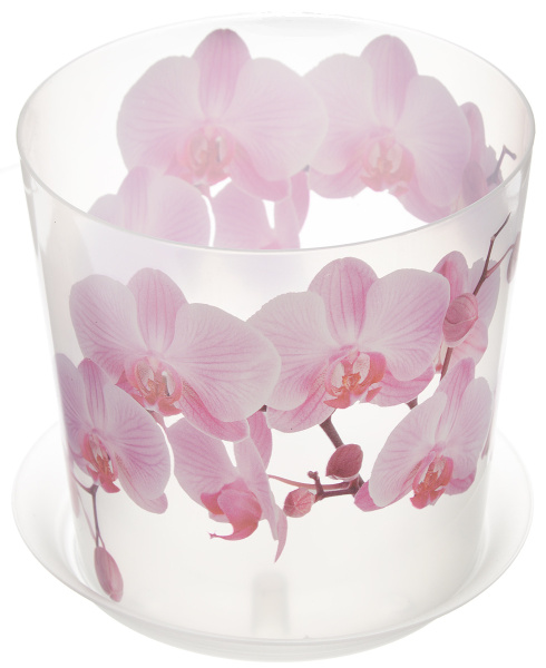 Кашпо IDEA ДЕКО D125мм 1,2л с подставкой орхидея