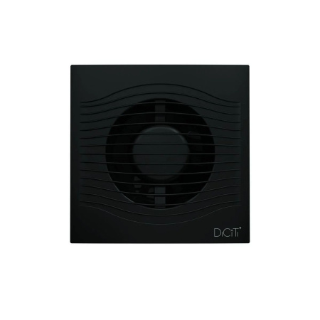 Вентилятор накладной SLIM D100 обр.клапан Matt black DICITI