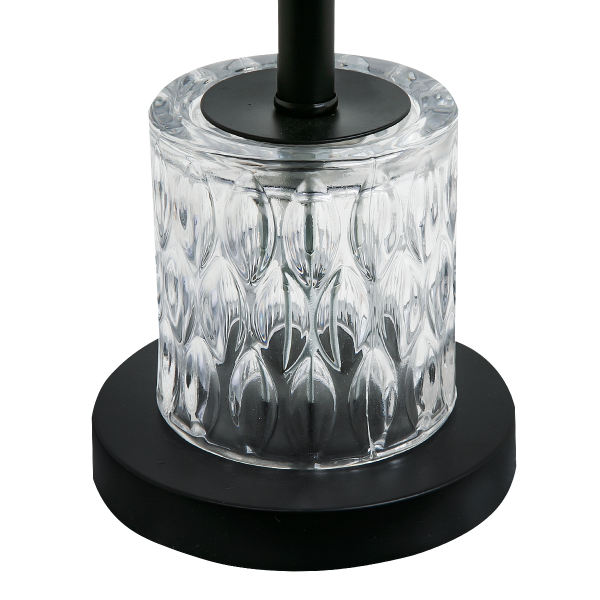 Лампа настольная черная с LED подсветкой у основания