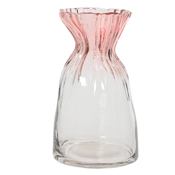 Ваза стеклянная Kaemingk с подвязкой 20,5 см нежно-розовый 820579