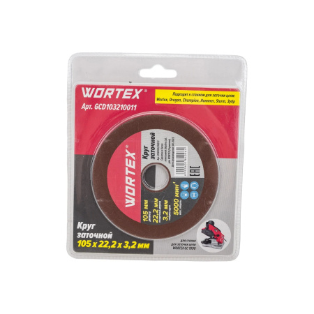 Круг заточной 105х22.2х3.2 мм WORTEX