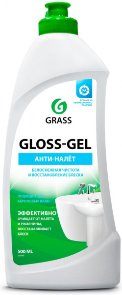 Чистящее средство GRASS Gloss gel для ванной комнаты и кухни 0,5л 221500 Чистящее средство GRASS Gloss gel для ванной комнаты и кухни 0,5л 221500