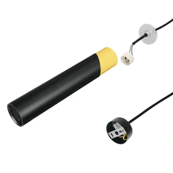 Светильник подвесной WOLTA WSL-GU10/P06BG под лампу GU10 Черный / Золотой DOLCE