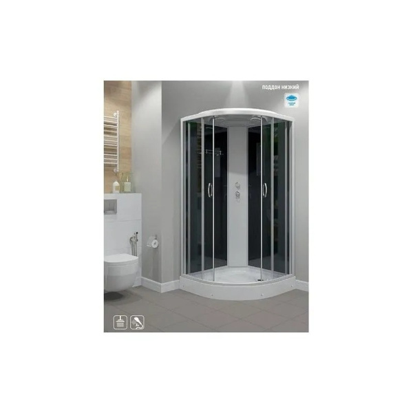 Душевая кабина ERLIT ER3509P-C4 900*900*2150 низкий, серый поддон, тонированное стекло Душевая кабина ERLIT ER3509P-C4 900*900*2150 низкий, серый поддон, тонированное стекло