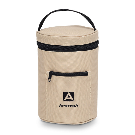 Термос Арктика 301-750А вакуумный с широким горлом и чехлом 750 мл серебристый