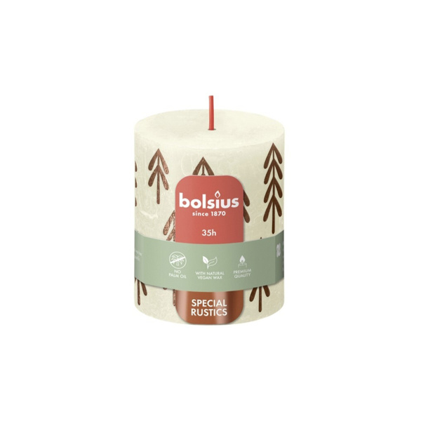 Свеча столбик Bolsius 8х6,8 см Soft Pearl