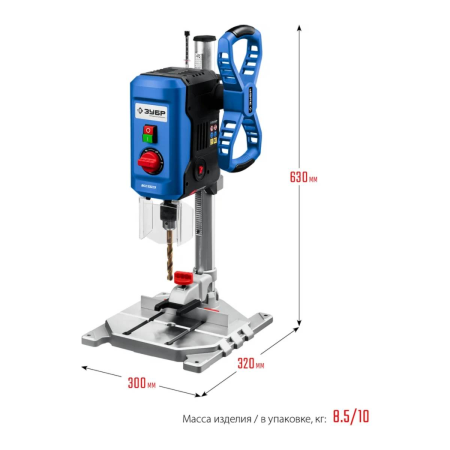 Станок ЗУБР Профессионал вертикально-сверлильный 750 Вт, 2500 об/мин. 13 мм, настольный.