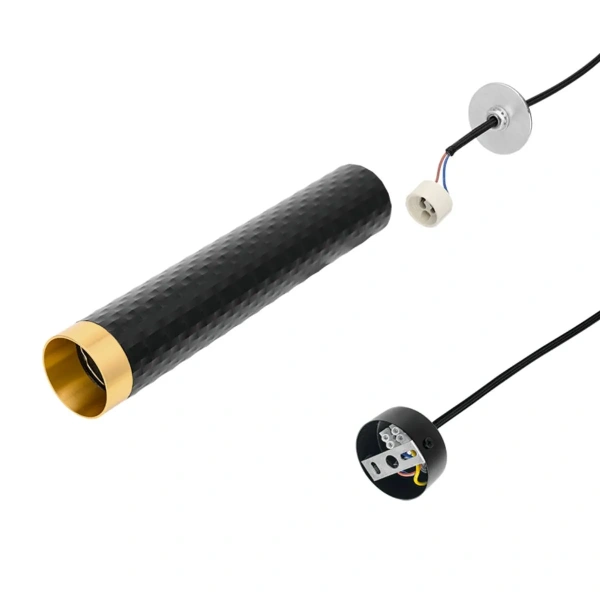 Светильник подвесной WOLTA WSL-GU10/P10BG под лампу GU10 Черный / Золотой CELLA