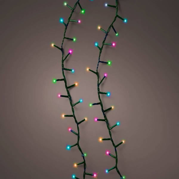 Электрогирлянда Нить 11 м 500 LED IP44 мультиколор зеленый провод 8 режимов 220 В 495470 Kmg