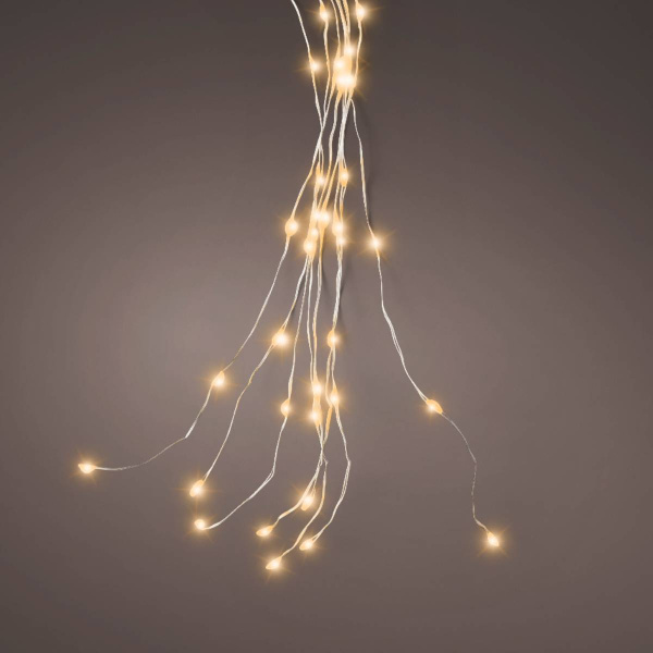 Электрогирлянда Пучек 1,9 м 640 MicroLED IP44 теплый свет провод серебро 32 нитей 220 В 496986 Kmg