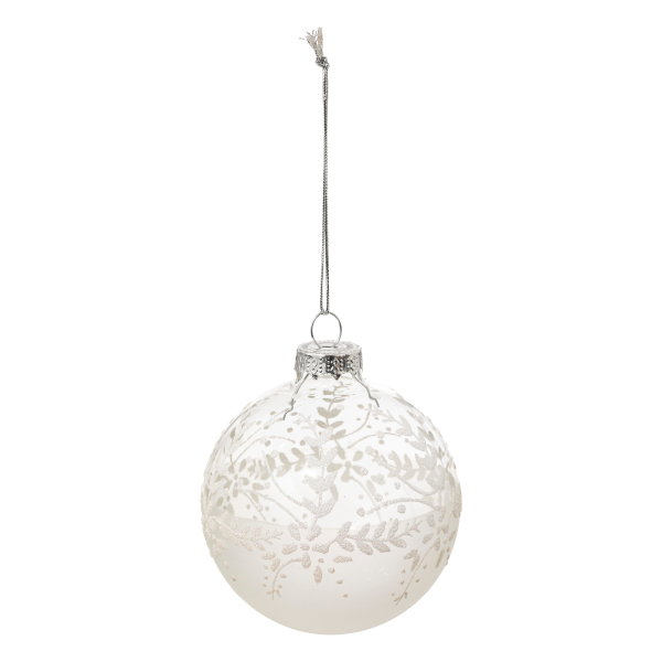 Шар елочный Feeric 8 см Цветок и ветка стекло 198396