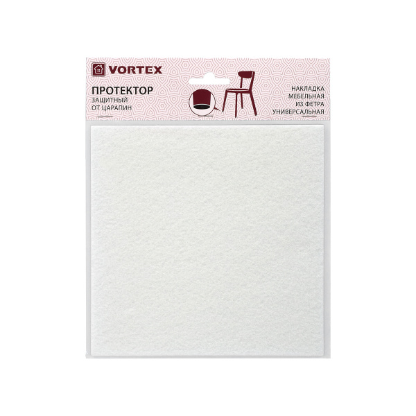Протектор VORTEX защитный из фетра белый 20х20 см 24344