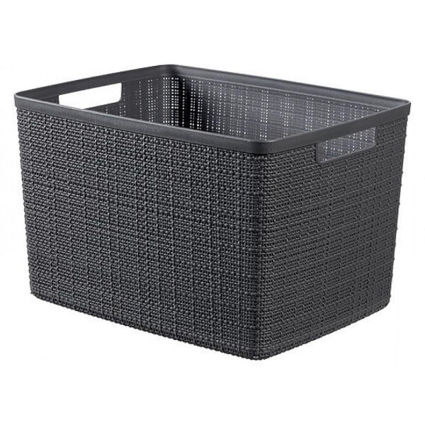 Корзина Curver Jute для хранения L 20л темно-серый