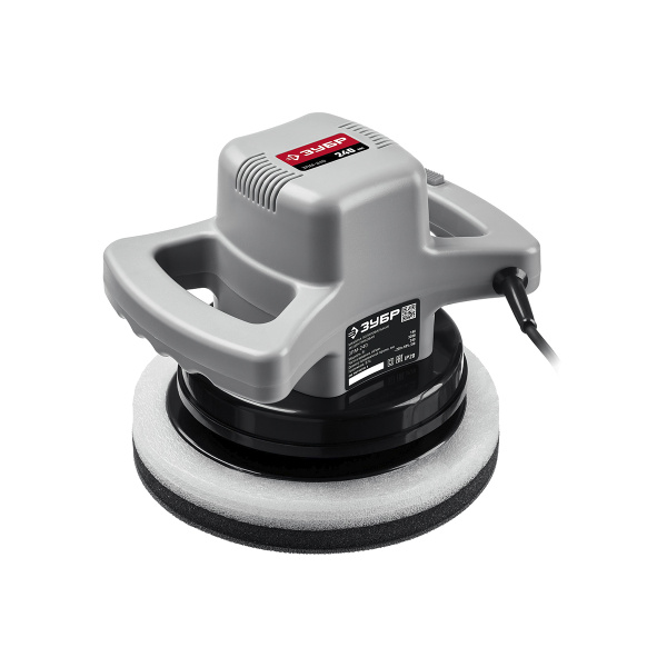 Полировальная машина ЗУБР, 2 полировальные насадки, 3000 об/мин, 240мм, 140Вт