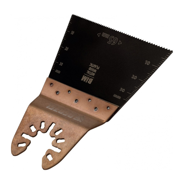 Насадка для МФИ режущая прямая, BiM, по металлу и дереву, 65 x 1,2 мм, мелкий зуб// Denzel