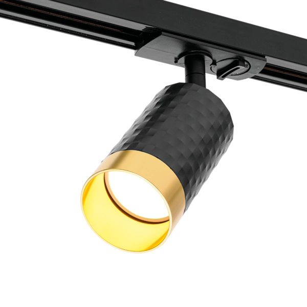 Светильник трековый WOLTA WTL-GU10/10BG под лампу GU10 Черный / Золотой CELLA