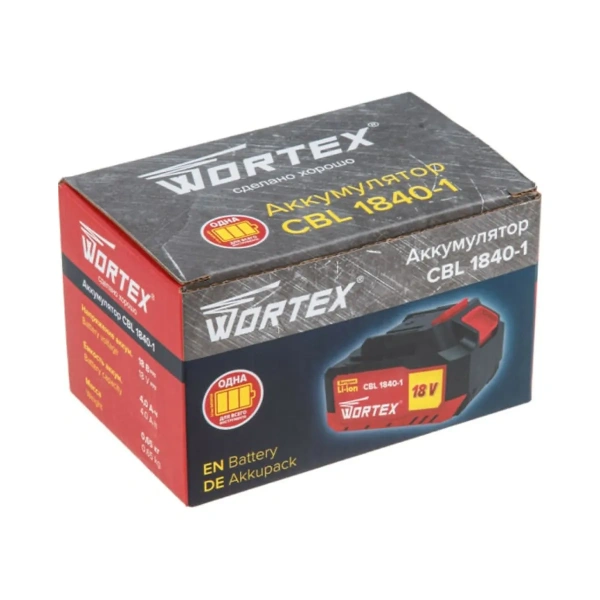Аккумулятор WORTEX CBL 1840-1 18.0 В, 4.0 А*ч, Li-Ion ALL1, арт.0329187