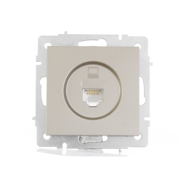 Розетка VESNA 742-3788-139 компьютерна титан (механизм)