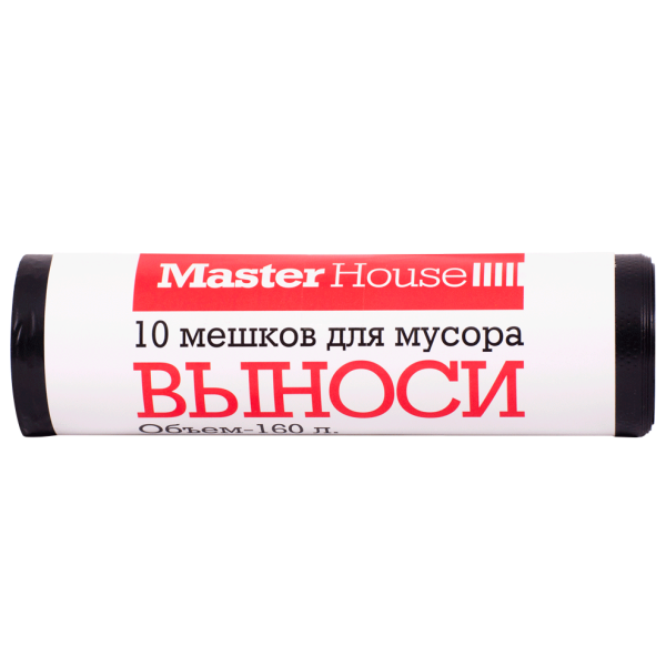 Мешки для мусора ВЫНОСИ 160 л 10 шт плотность 25 микрон 60357