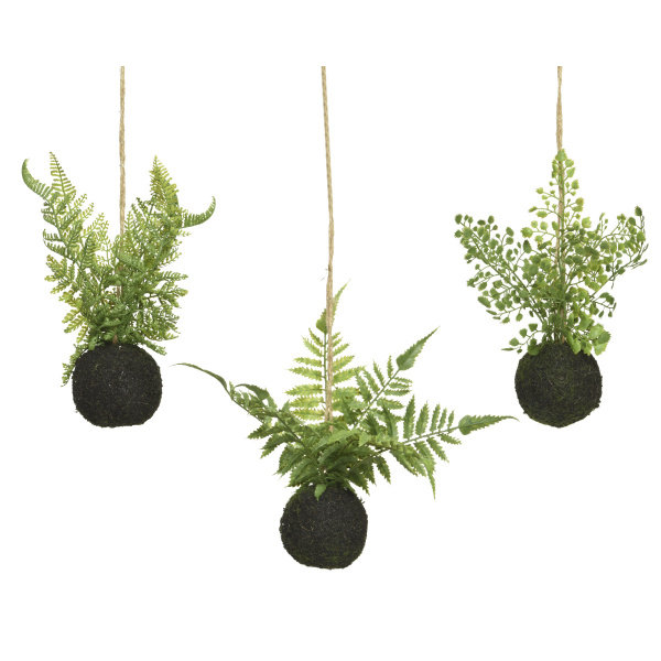 Растение искусственное подвесное 34х35х45 см 3 вида в ассорт. 801286 Kmg
